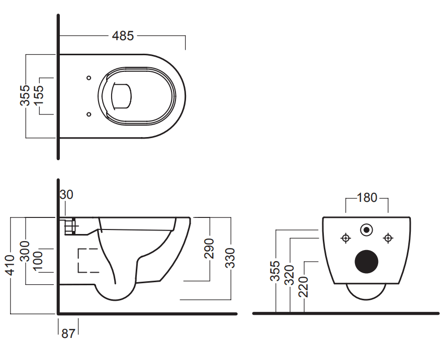 Fusion Compact конзолна шоља бела сјај thumb 2