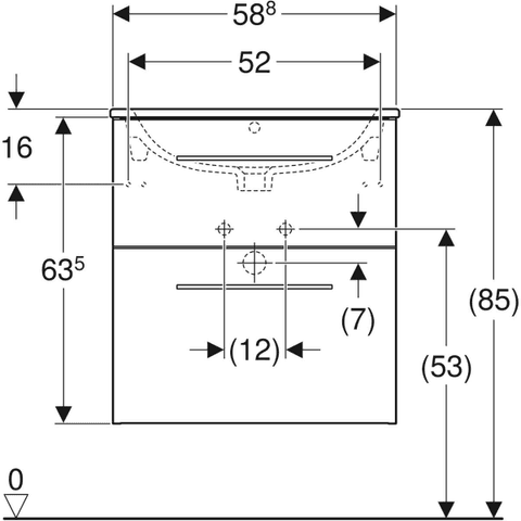 Selnova Square мијалник со ормар 60cm thumb 3
