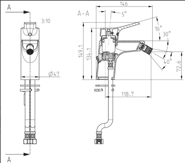 00590 Lino чешма за биде thumb 2