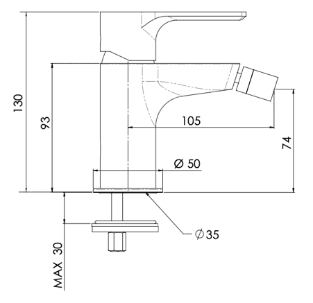 EY22XV Чешма за биде thumb 2