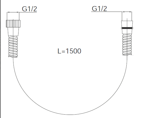 12001 метално ребрасто туш црево thumb 2