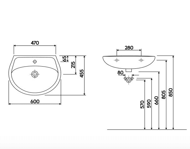 Idol мијалник 60cm thumb 2