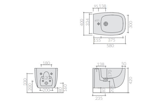 Lola конзолнo биде бело cjaj thumb 2