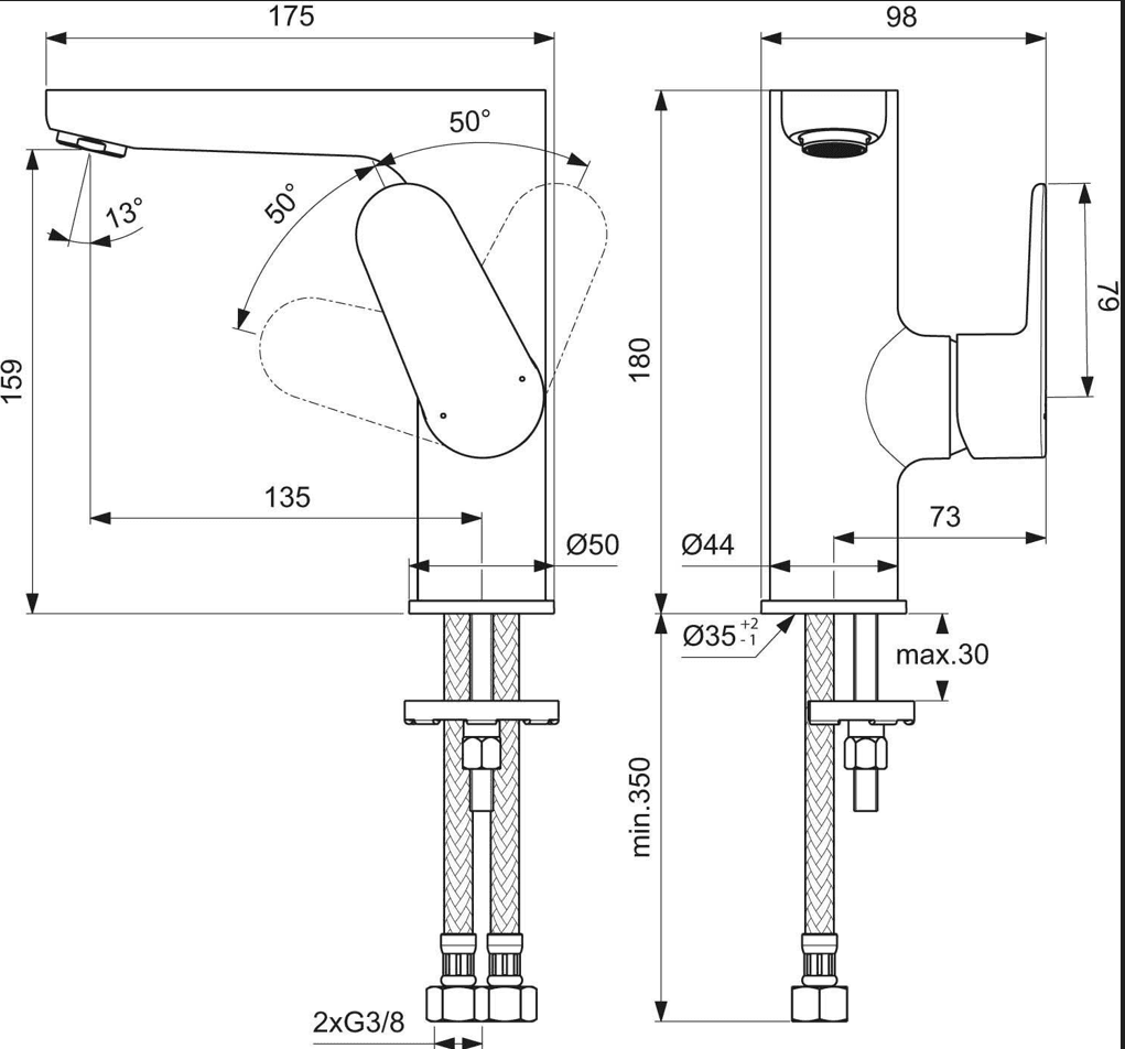 BC555XG Cerafine чешма за мијалник thumb 6